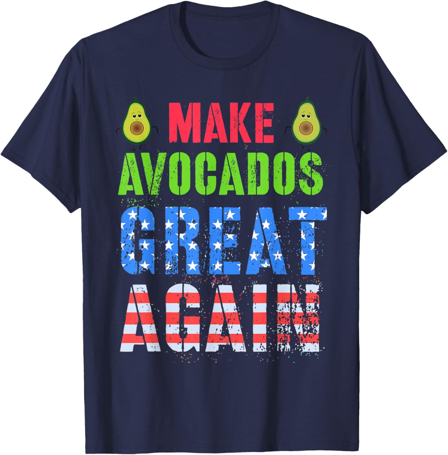 Cinco de Mayo MAKE AVOCADO GREAT AGAIN Squad American Family T-Shirt - T-Shirt | Navy
