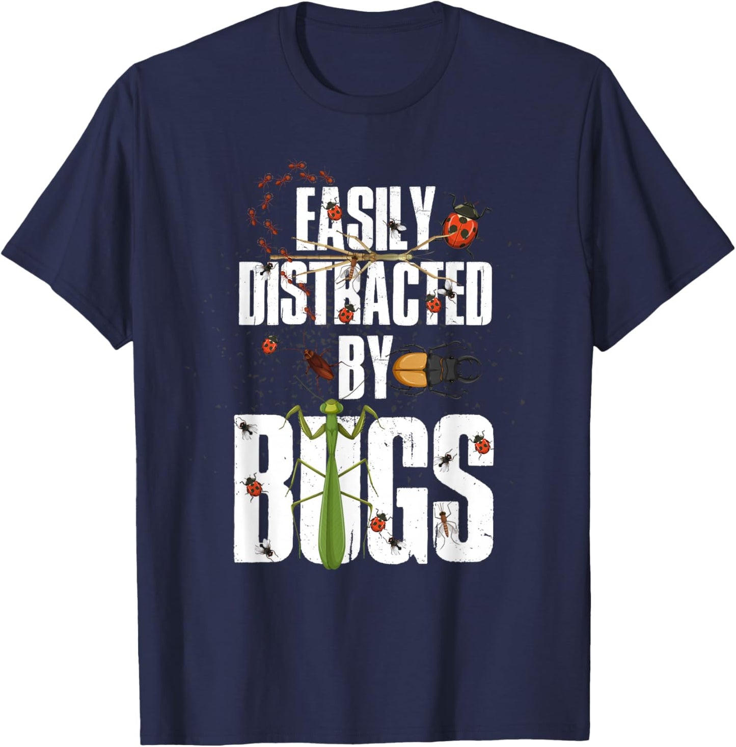 Insect Collector Entomologist Biology Funny Beetle T-Shirt - T-Shirt | Navy
