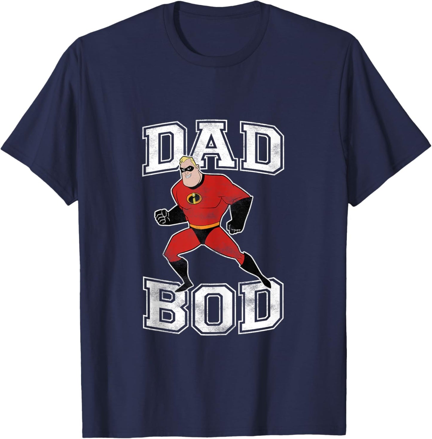 Disney Pixar Incredibles Mr. Incredible Dad Bod Portrait T-Shirt - T-Shirt | Navy