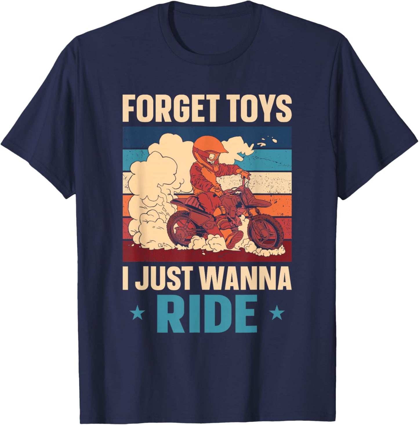 Dirt Bike Motorcross MX Rider Vintage Kids Toddler T-Shirt - T-Shirt | Navy