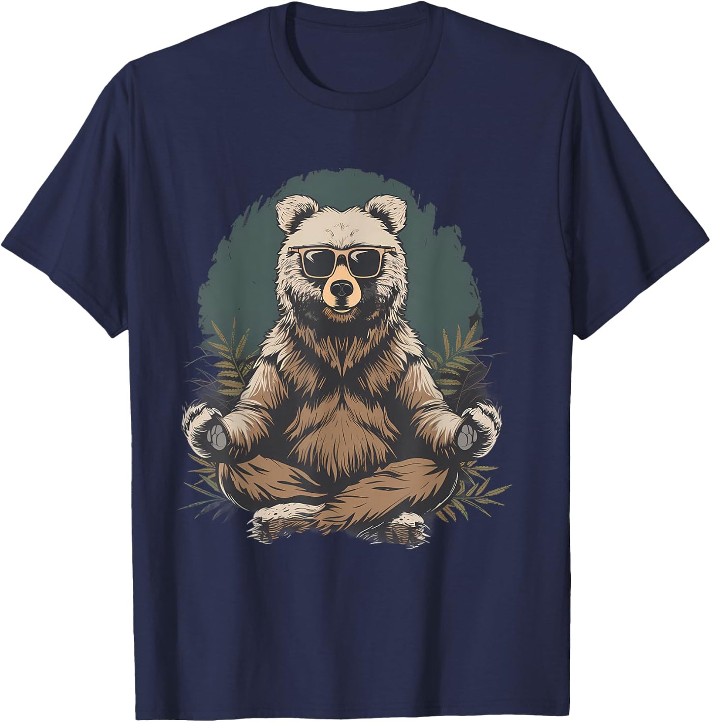 Meditation Bear Buddha Spirituality Hindu Yoga Buddhist T-Shirt - T-Shirt | Navy