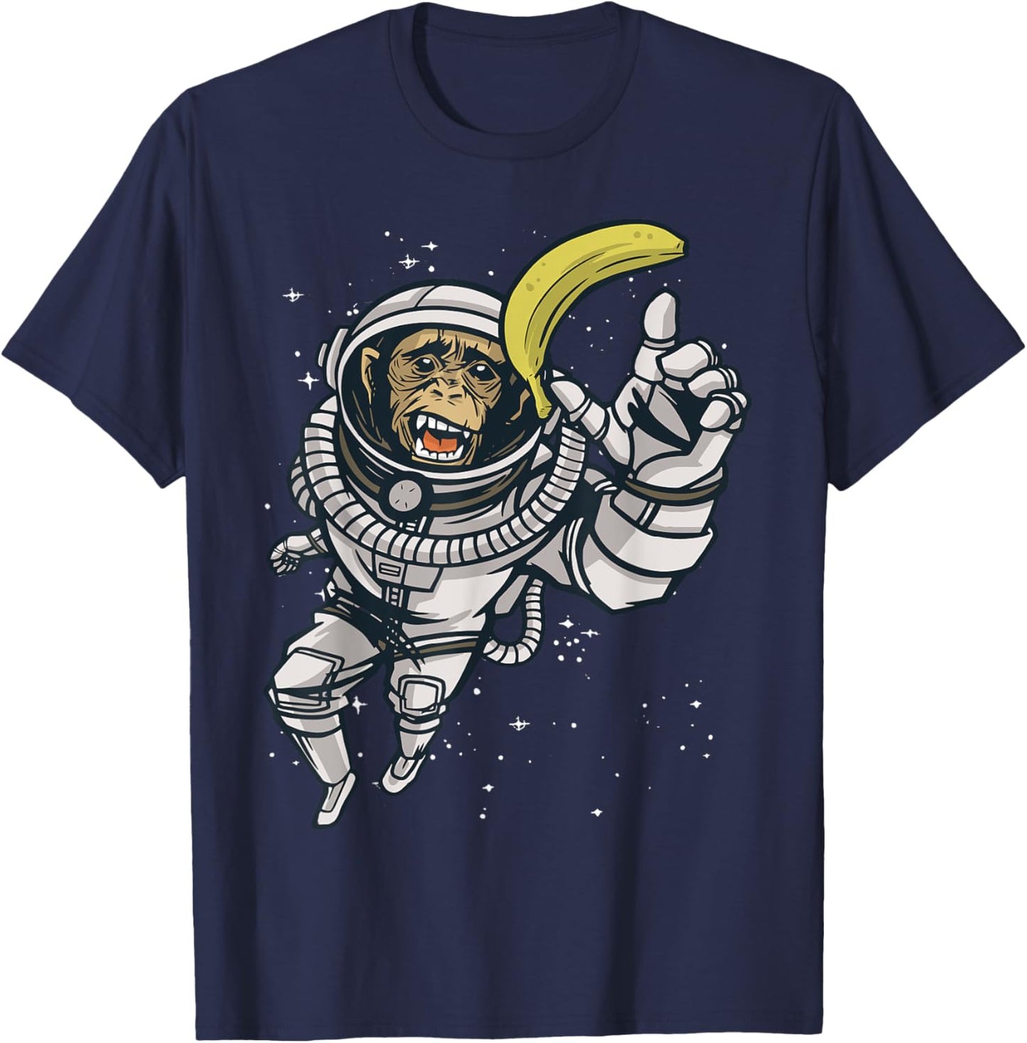 Astronaut Monkey - Space Travel T-Shirt - T-Shirt | Navy