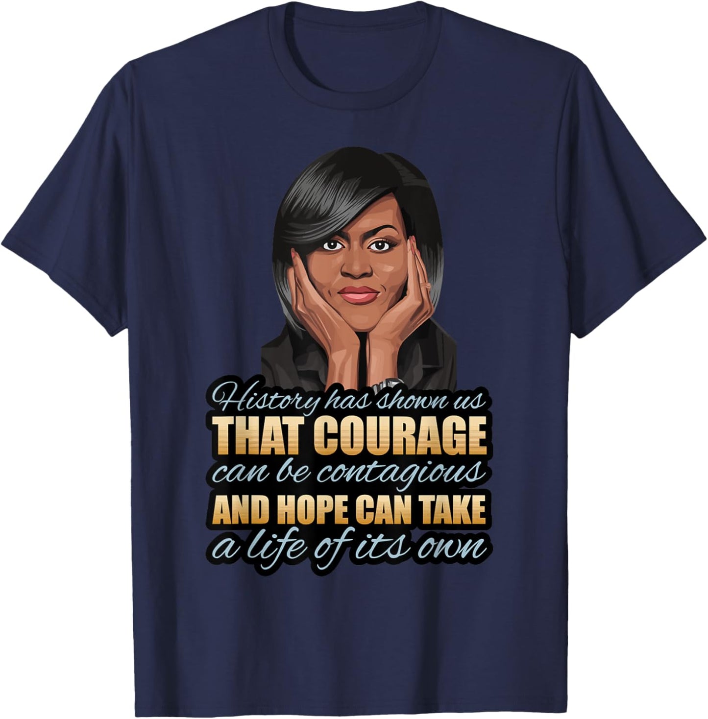Black History Month Michelle Obama President's Day Women T-Shirt - T-Shirt | Navy