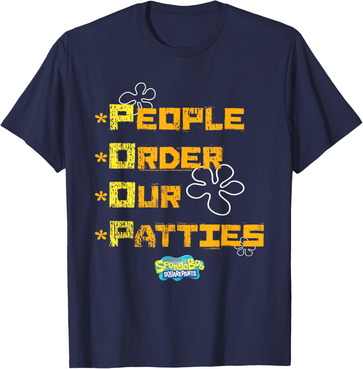 SpongeBob SquarePants People Order Our Patties T-Shirt - T-Shirt | Navy