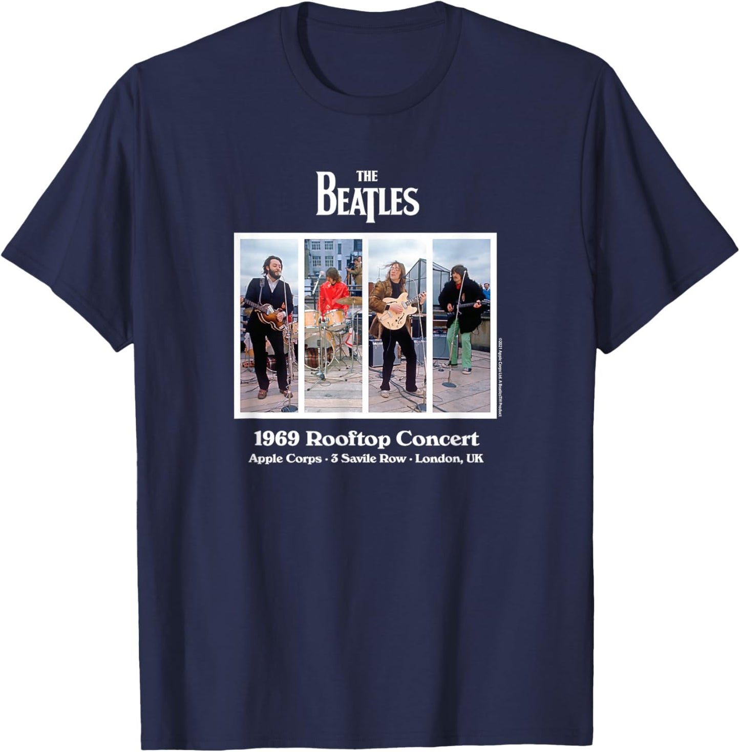 The Beatles - Rooftop Concert 1969 T-Shirt - T-Shirt | Navy
