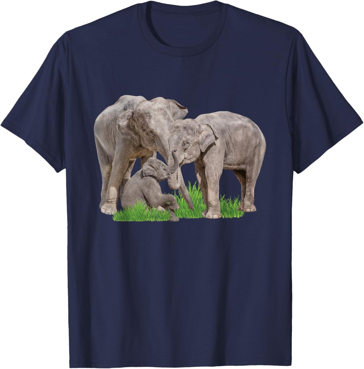 Elephant Family - Zookeeper Zoologist Wildlife Safari Lover T-Shirt - T-Shirt | Navy