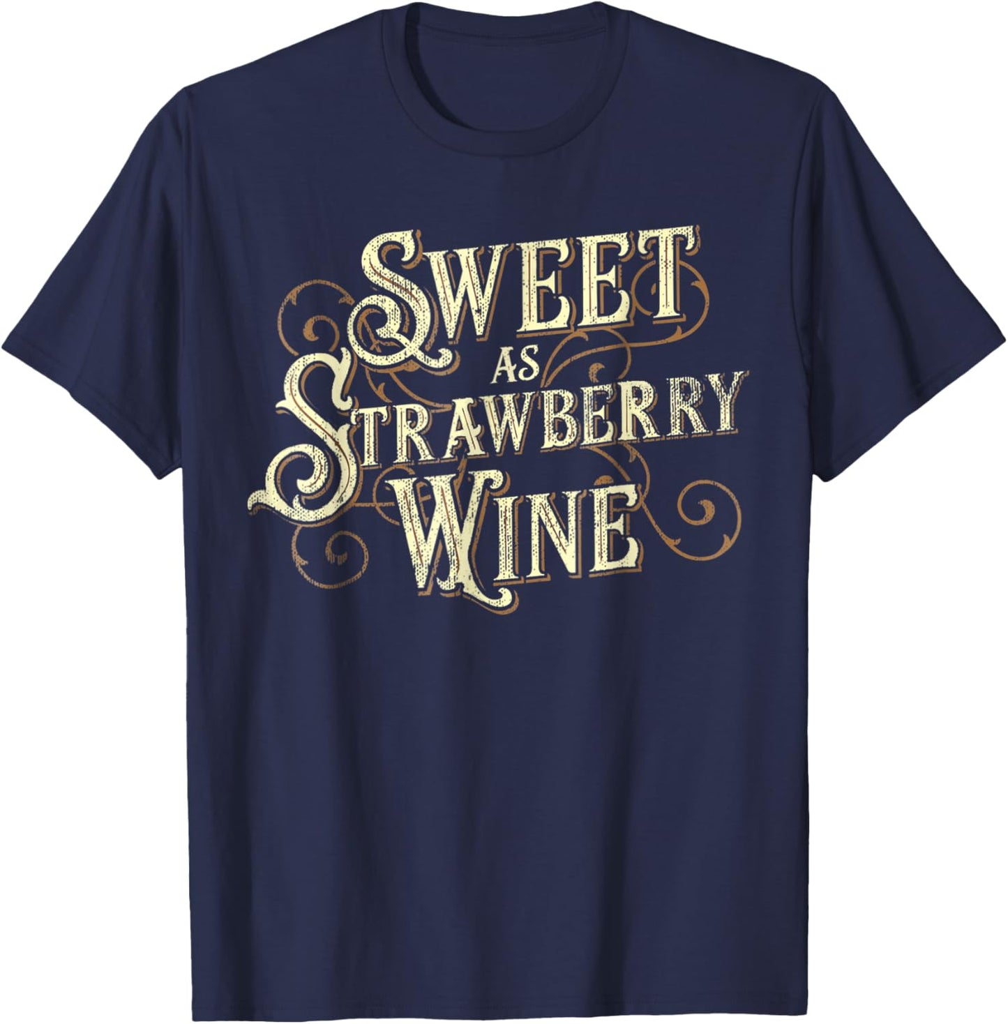 Sweet as Strawberry Wine ladies designer Country T-Shirt - T-Shirt | Navy