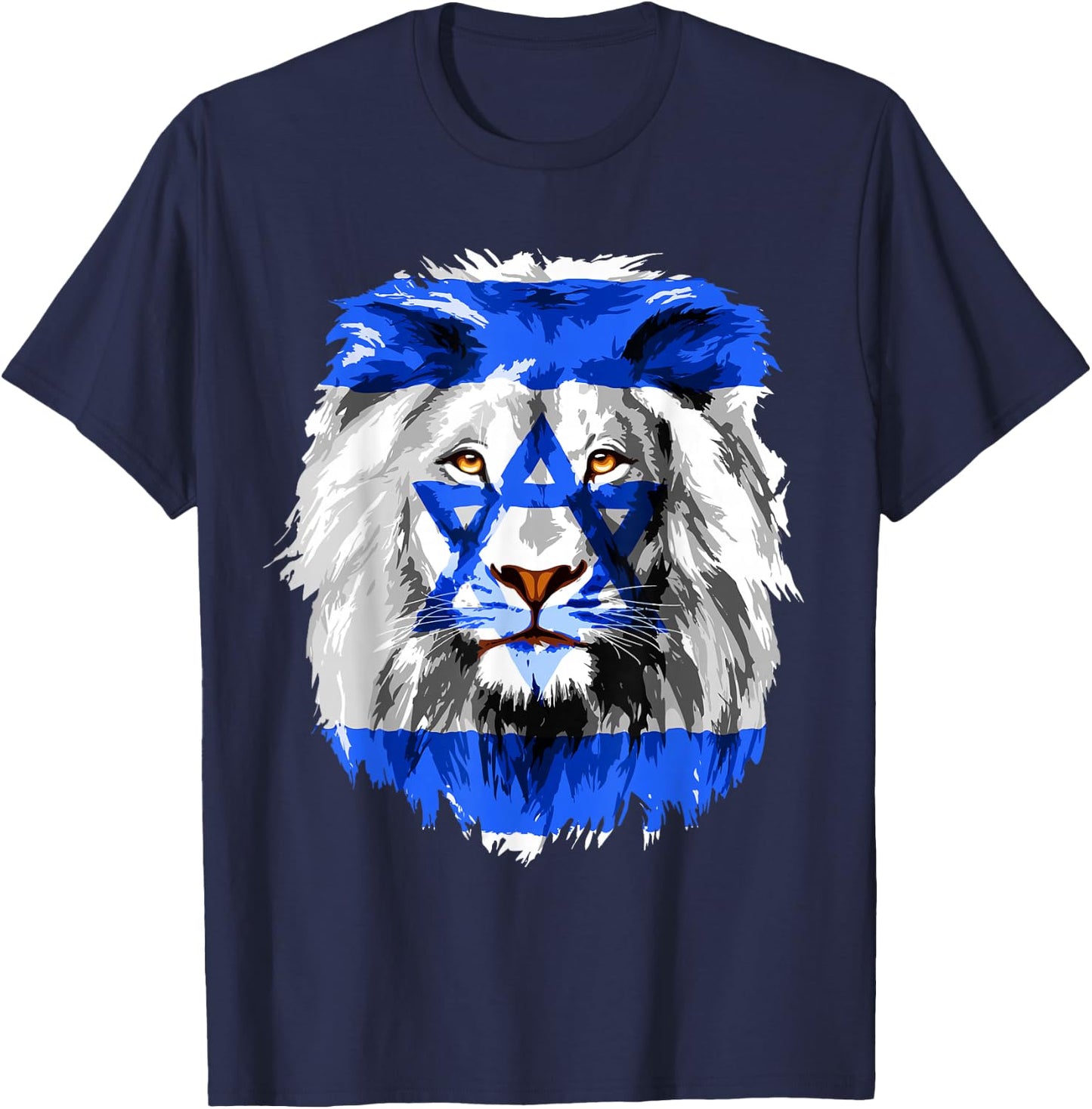 Flag of Israel Lion Jewish Israel Flag T-Shirt - T-Shirt | Navy