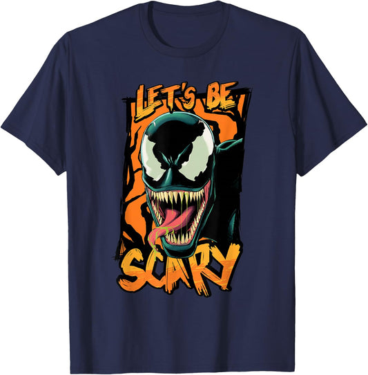 Marvel Venom Halloween Trick or Treat Let’s Be Scary T-Shirt - T-Shirt | Navy