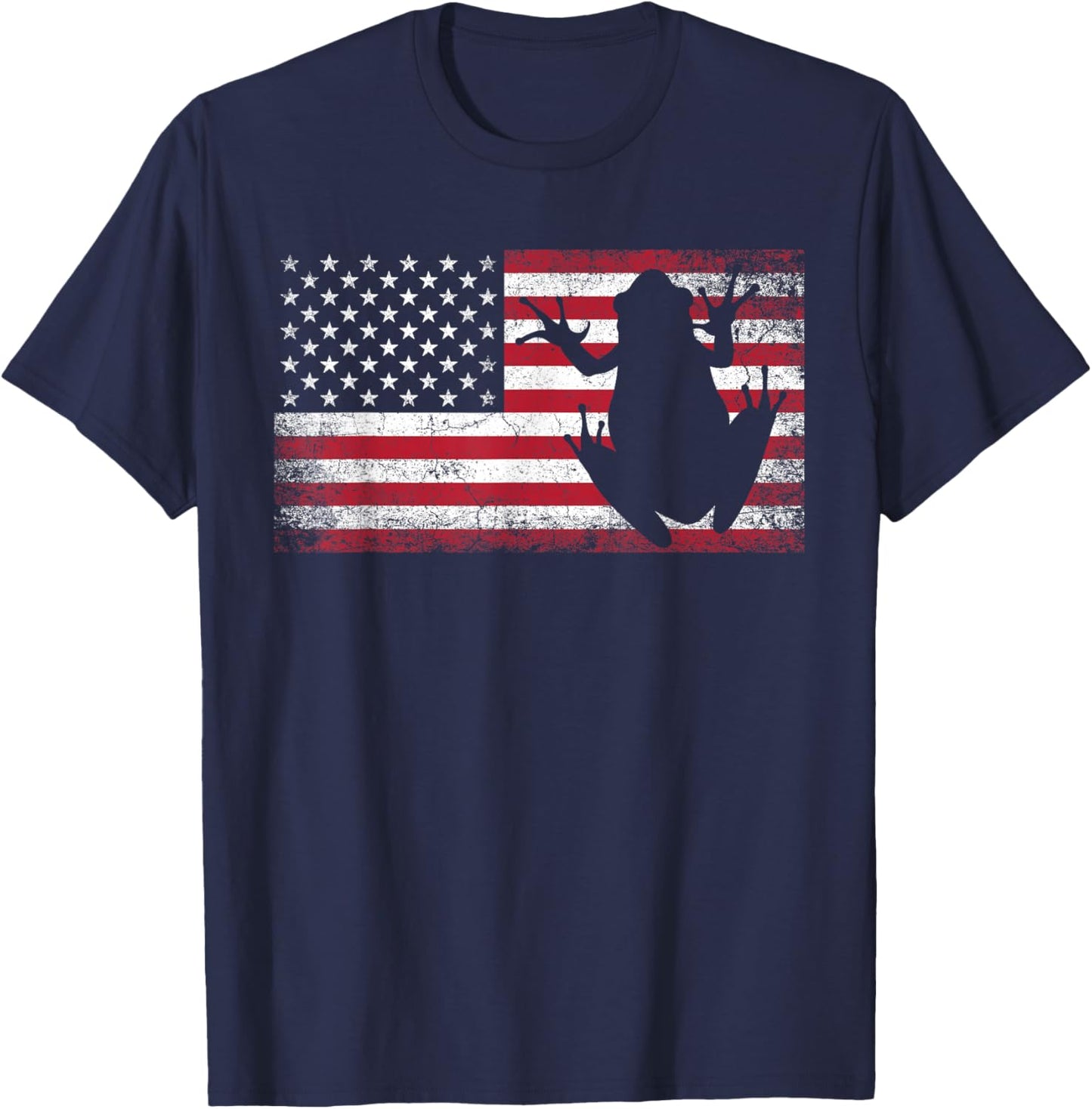 Frog Toad 4th of July Gift American Flag USA - America T-Shirt - T-Shirt | Navy
