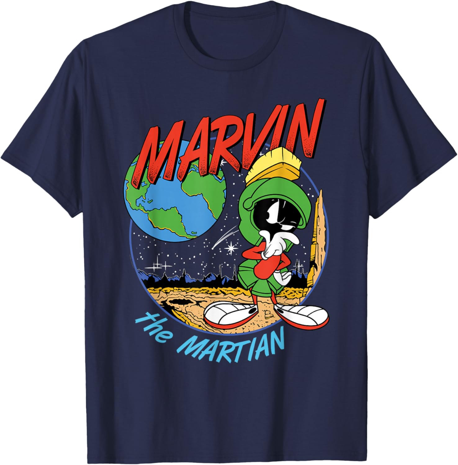 Marvin The Martian Space T-Shirt - T-Shirt | Navy