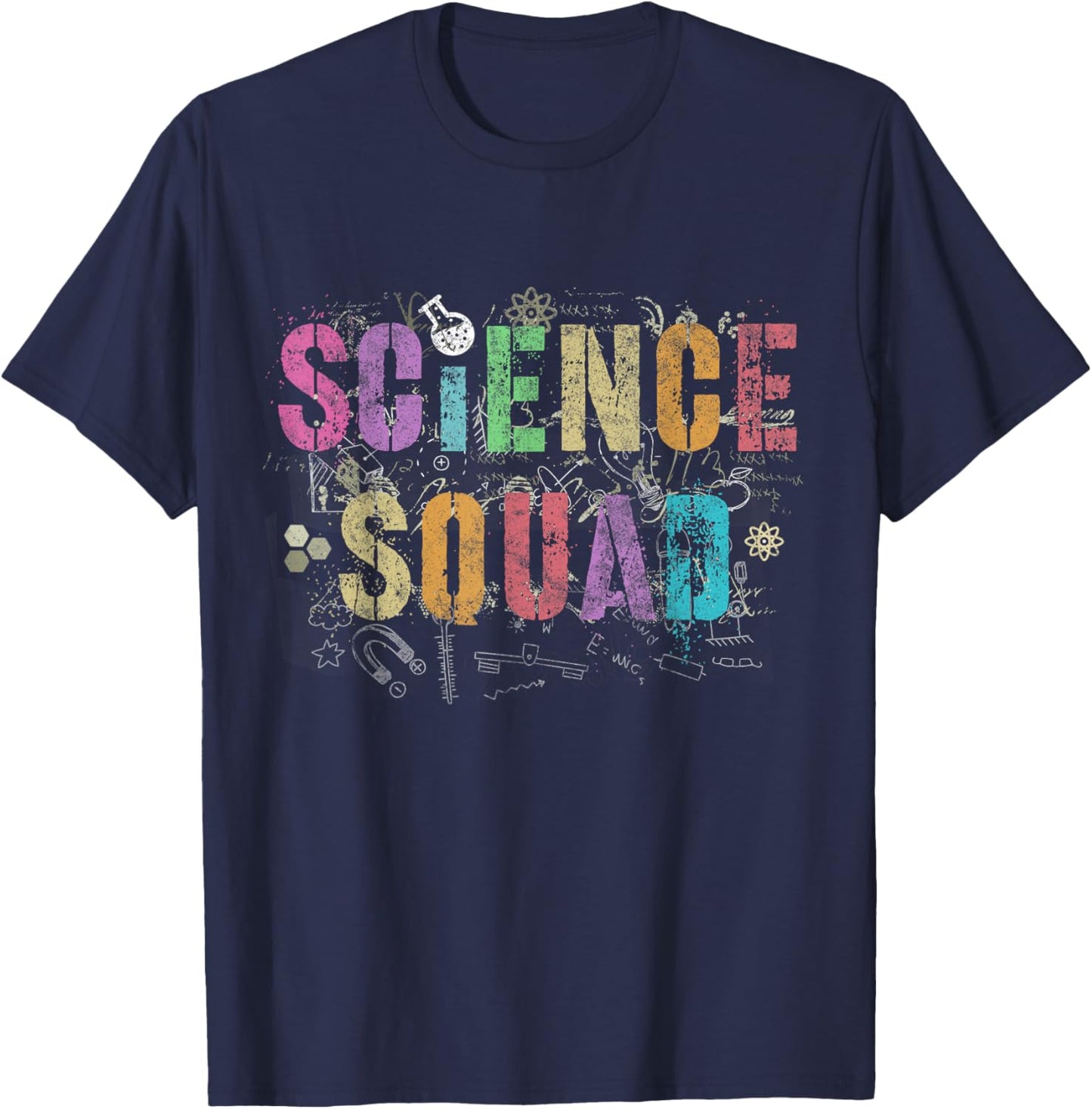 Vintage SCIENCE SQUAD Teacher Student Crew Technology Team Women Kids T-Shirt - T-Shirt | Navy