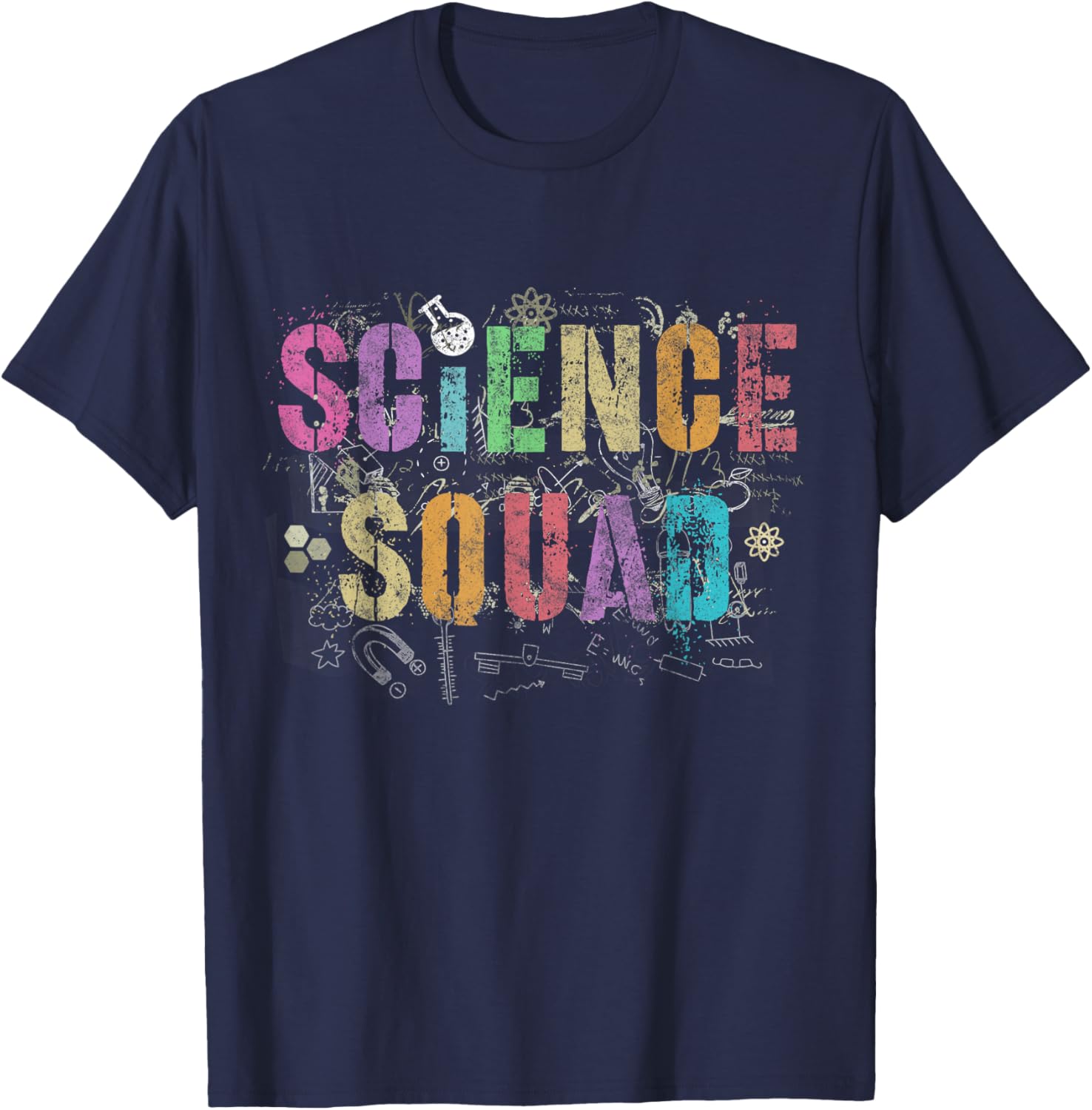 Vintage SCIENCE SQUAD Teacher Student Crew Technology Team Women Kids T-Shirt - T-Shirt | Navy