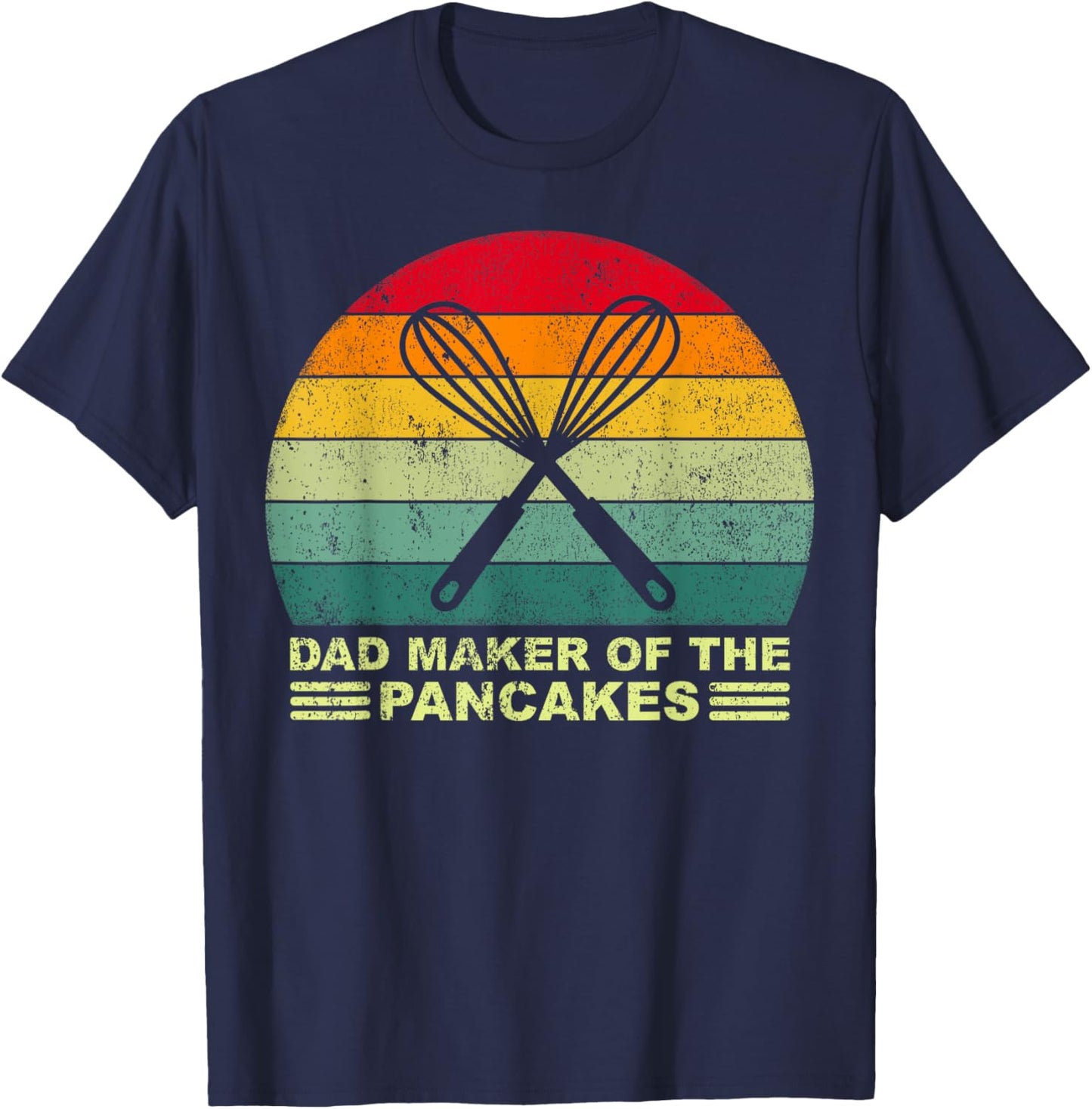 Dad Maker Of The Pancakes Vintage Pancake Maker Father's Day T-Shirt - T-Shirt | Navy