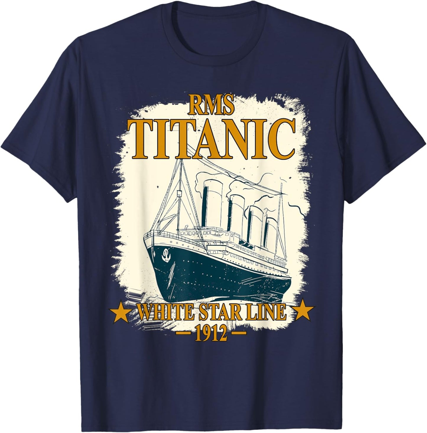 RMS TITANIC White Star Line Cruise Ship Retro Vintage Kids T-Shirt - T-Shirt | Navy