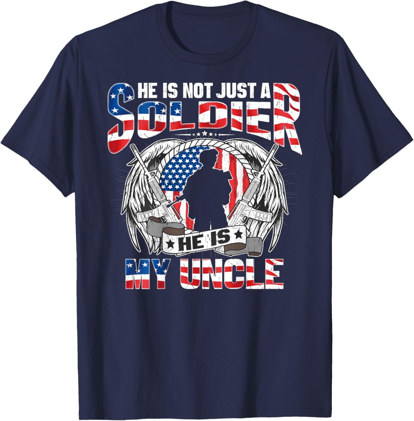 My Uncle My Soldier Hero - Proud Army Niece Nephew Military T-Shirt - T-Shirt | Navy