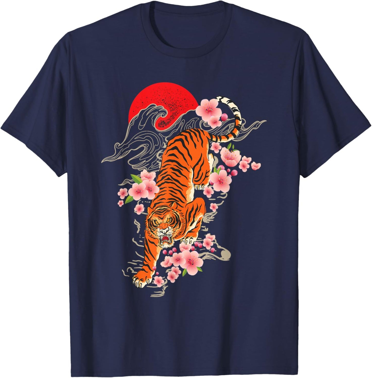 Japanese Tiger - Zoologist Wild Animal Zoo Lover Safari T-Shirt - T-Shirt | Navy