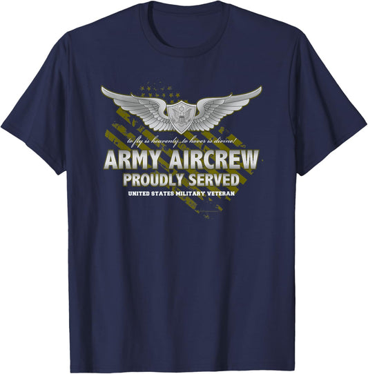 Army Aircrew Proudly Served T-Shirt - T-Shirt | Navy