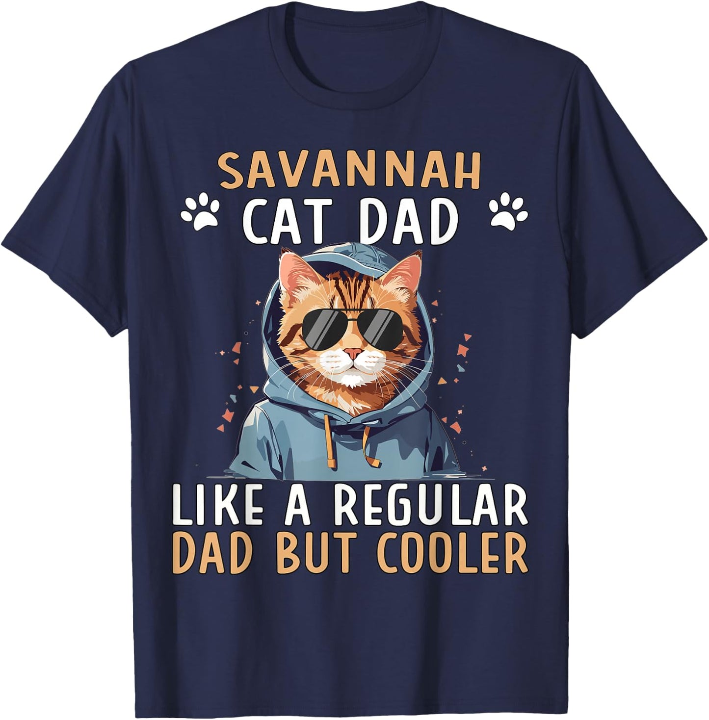 Serval Cat Dad Plush Items African Savannah Cat T-Shirt - T-Shirt | Navy