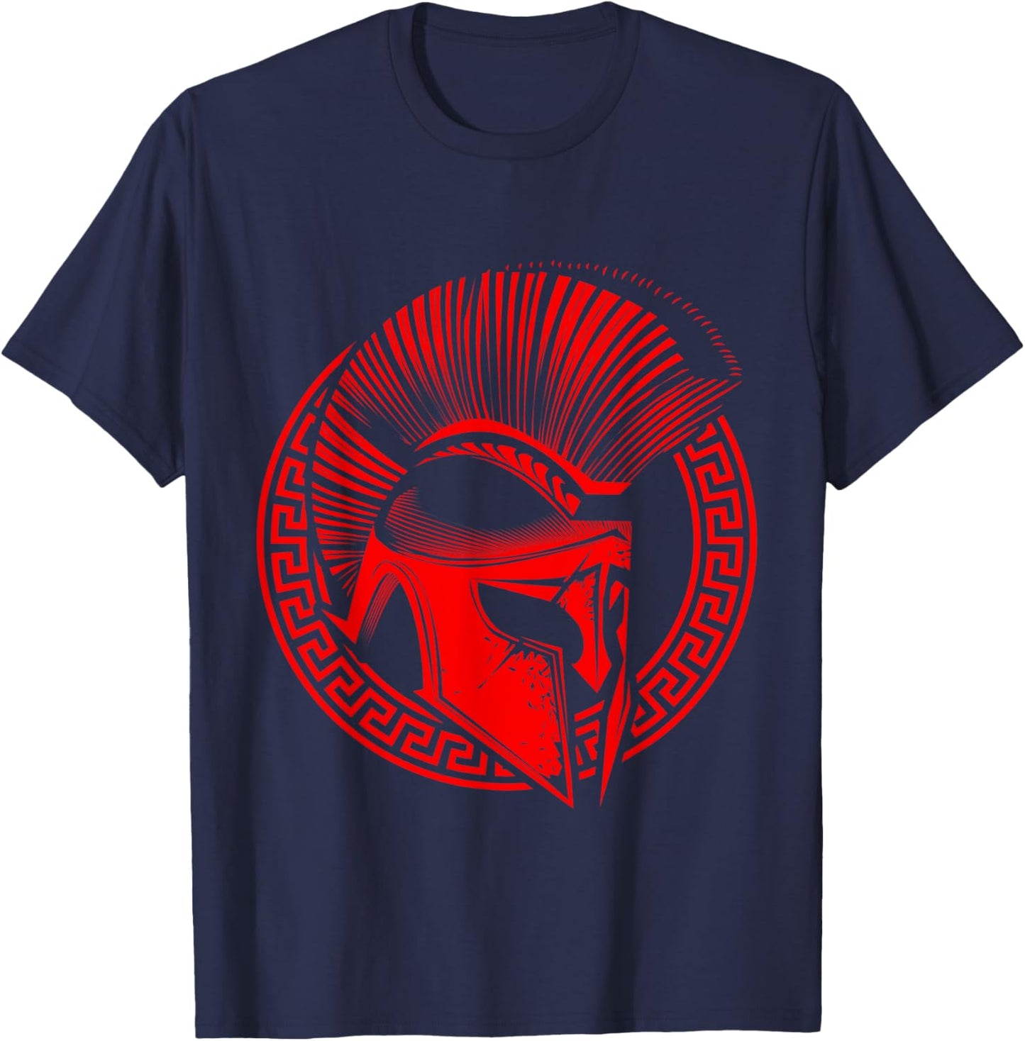Spartan Helmet Gym Gladiator Symbol Workout Warrior Sparta T-Shirt - T-Shirt | Navy