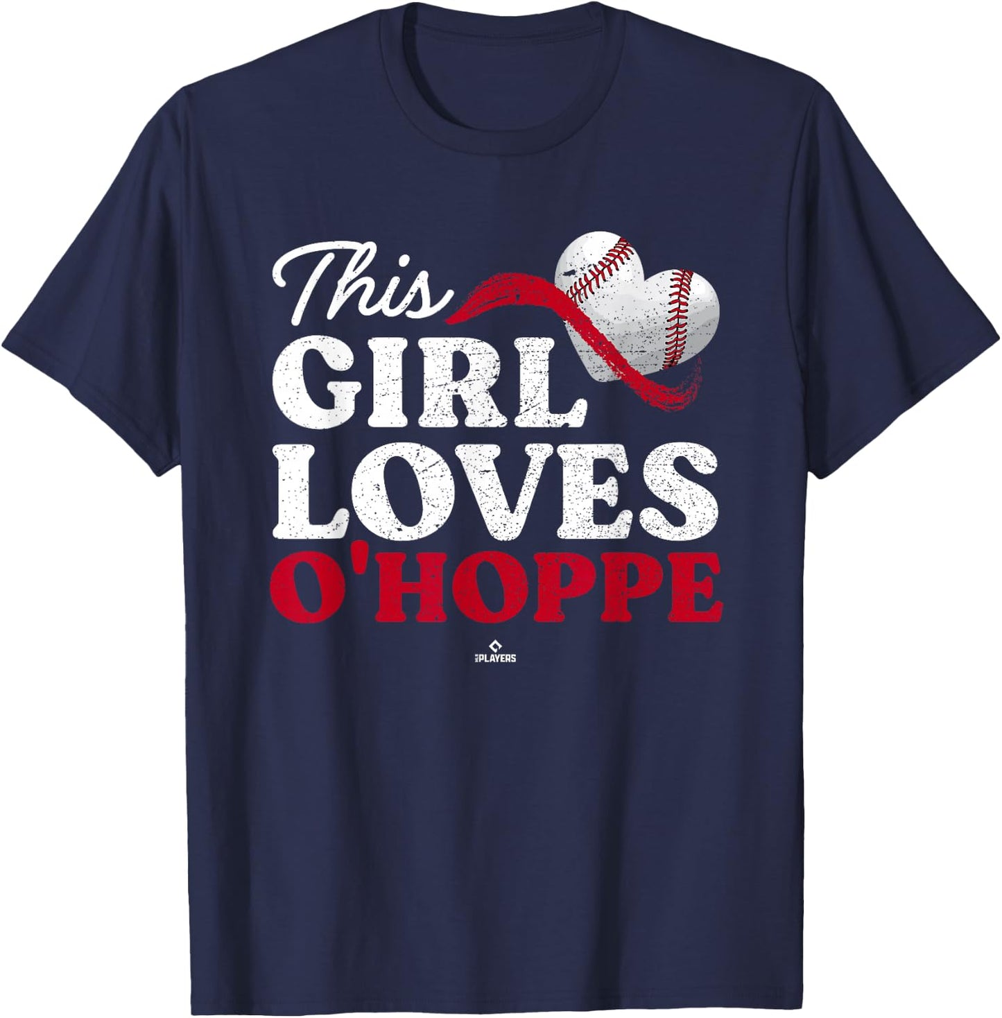 This Girl Loves Logan O Hoppe Los Angeles MLBPA T-Shirt - T-Shirt | Navy