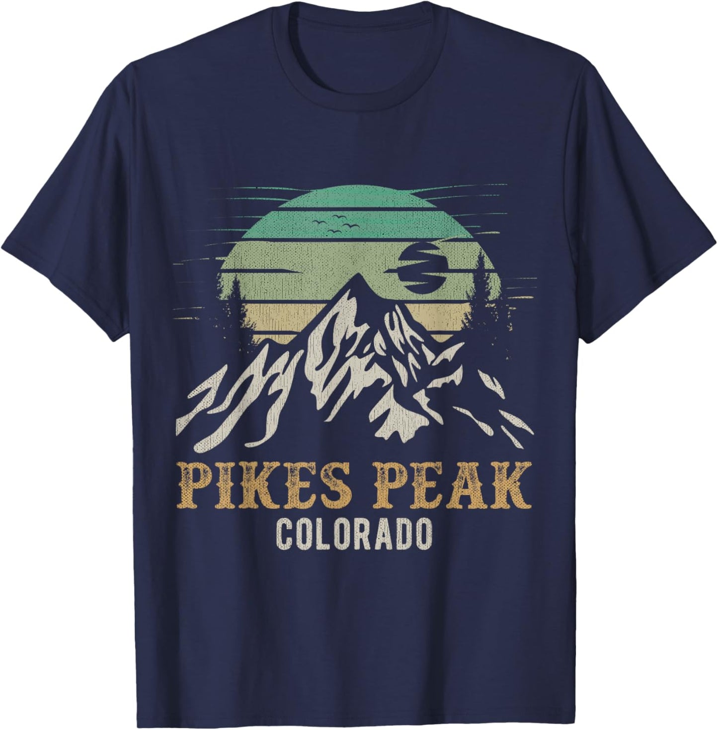 Pikes Peak National Park Merchandise Hiking Pikes Peak T-Shirt - T-Shirt | Navy