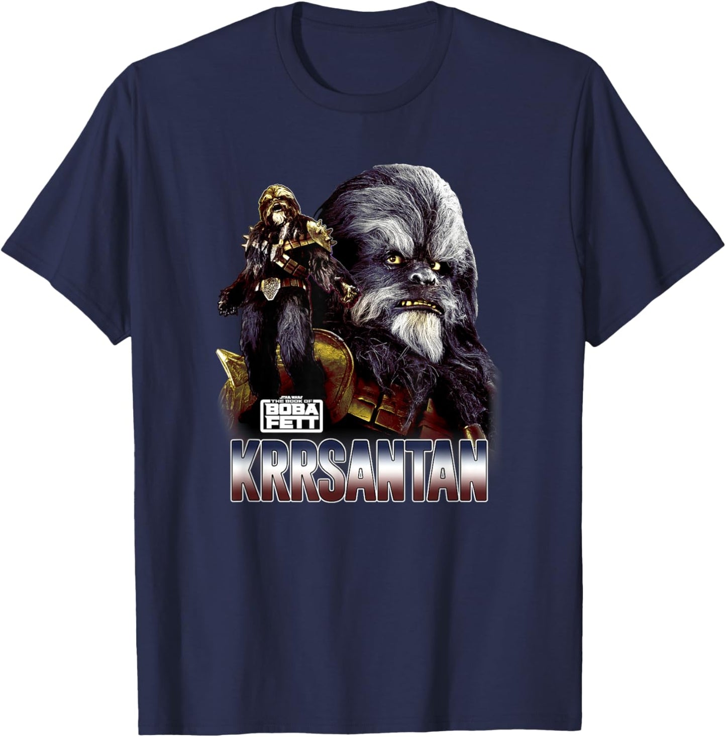 Star Wars: The Book Of Boba Fett Krrsantan Photo Real Poster T-Shirt - T-Shirt | Navy