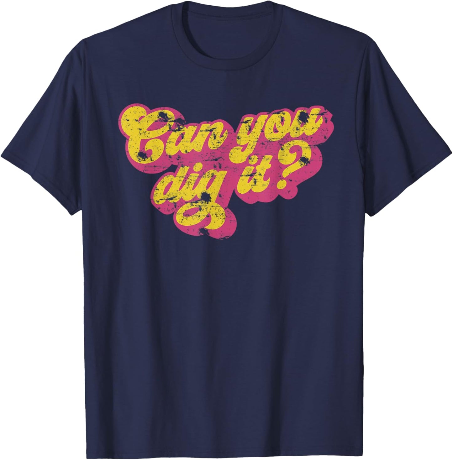Can you Dig It? Vintage 70S 80S T-Shirt - T-Shirt | Navy