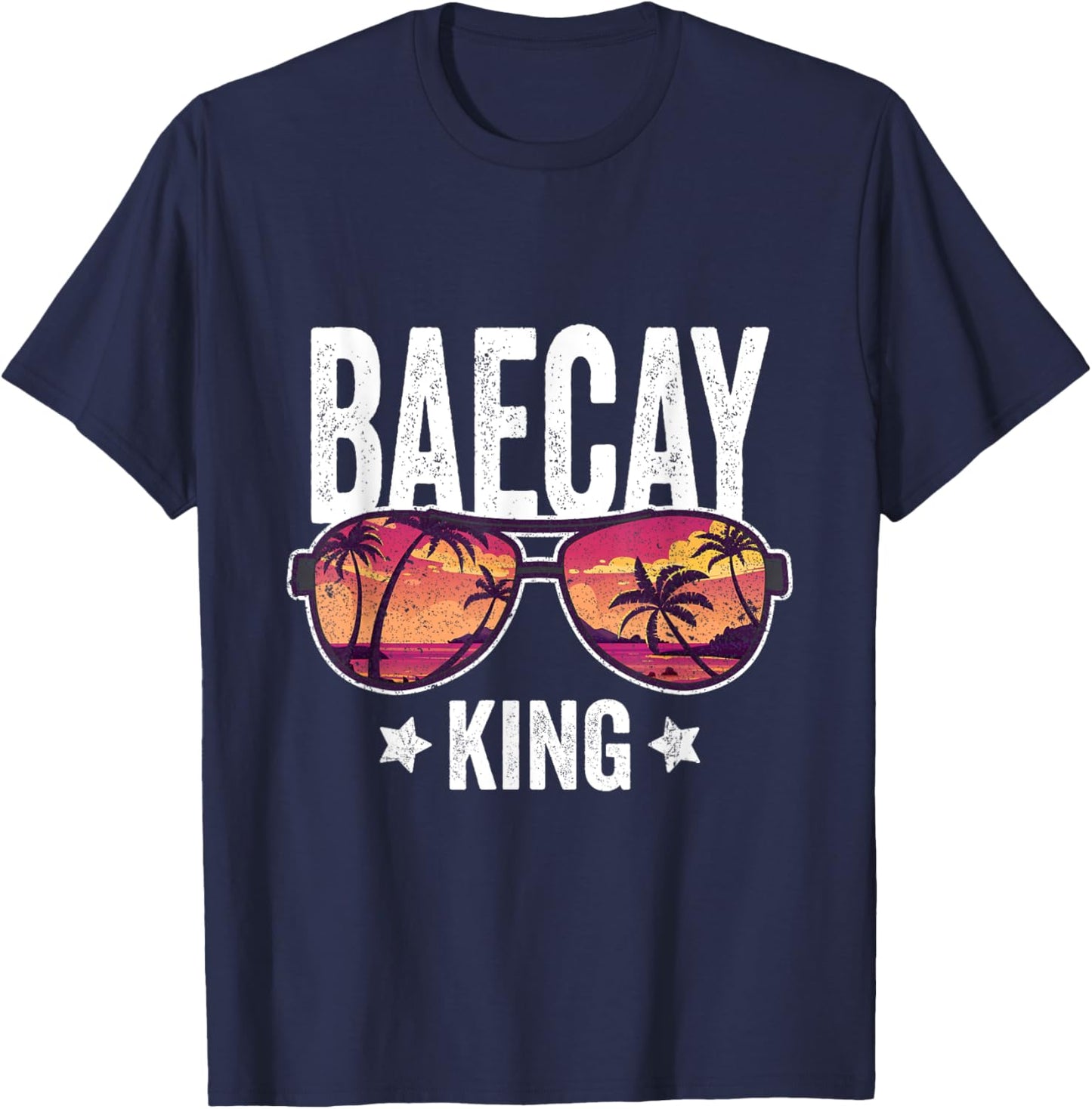 Baecay King Vacation Boyfriend Girlfriend Holiday T-Shirt - T-Shirt | Navy