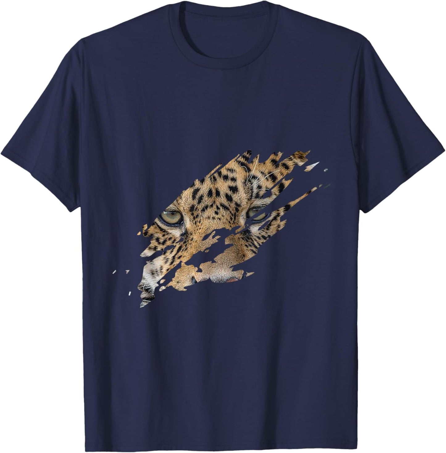 Jaguar Predatory Cat America Silhouette Jaguar Claws Design Men Women T-Shirt - T-Shirt | Navy