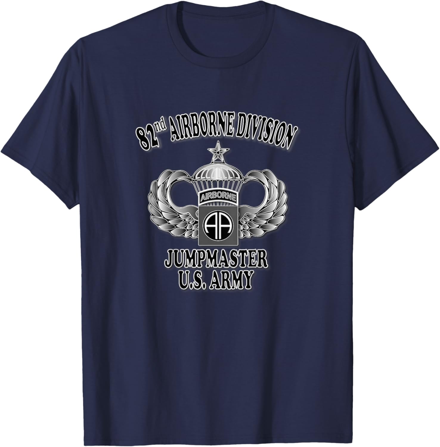 82nd Airborne Division Jumpmaster- Senior (Back Design) T-Shirt - T-Shirt | Navy