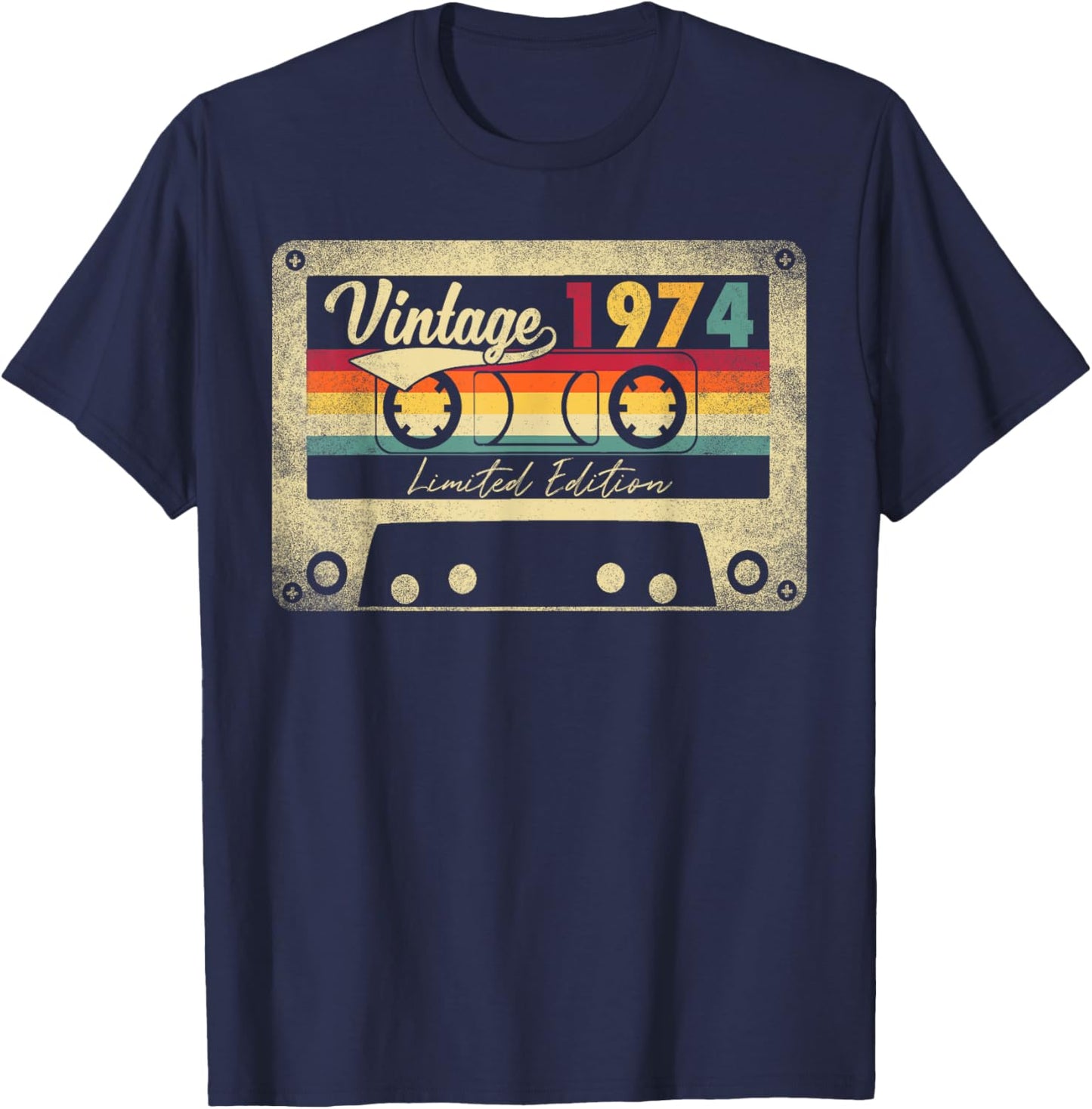 Limited Edition Vintage Best Of 1974 48th Birthday Gift T-Shirt - T-Shirt | Navy