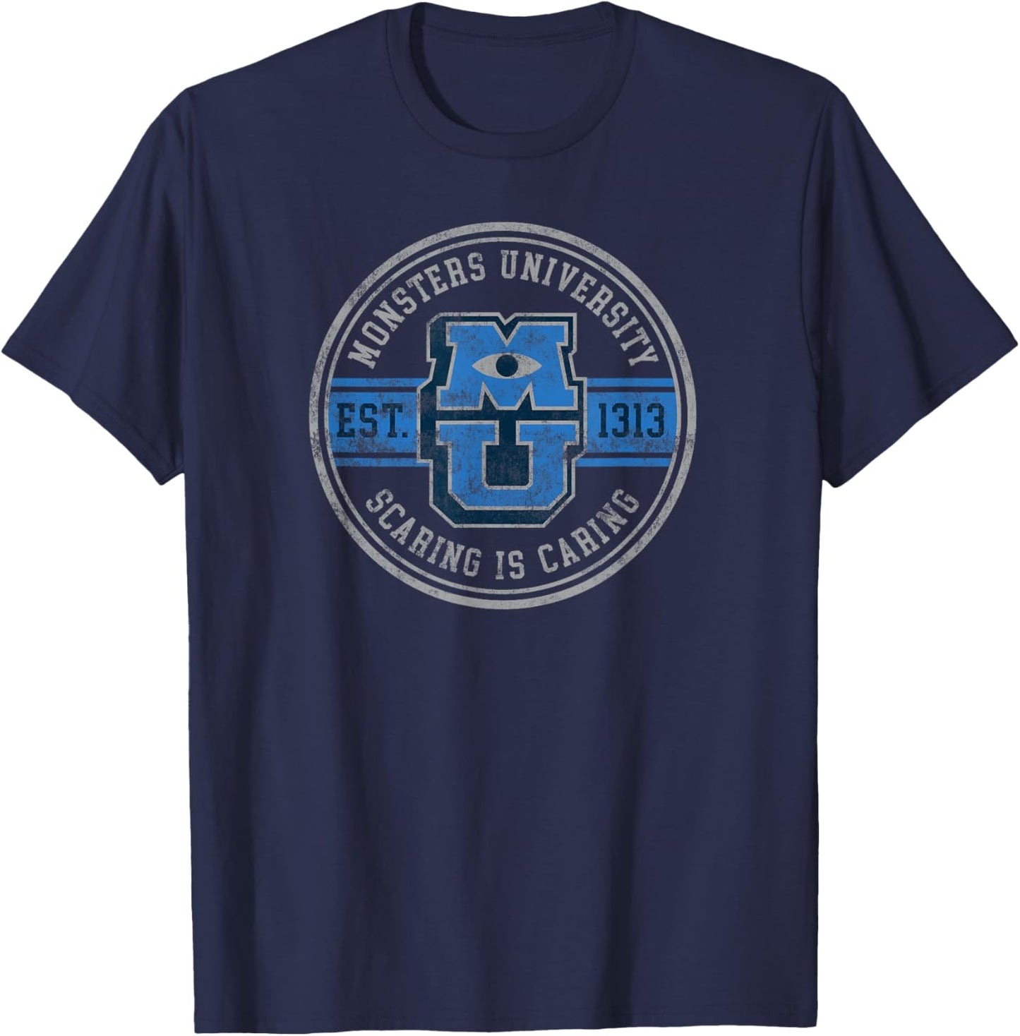 Disney and Pixar’s Monsters University Scaring is Caring T-Shirt - T-Shirt | Navy