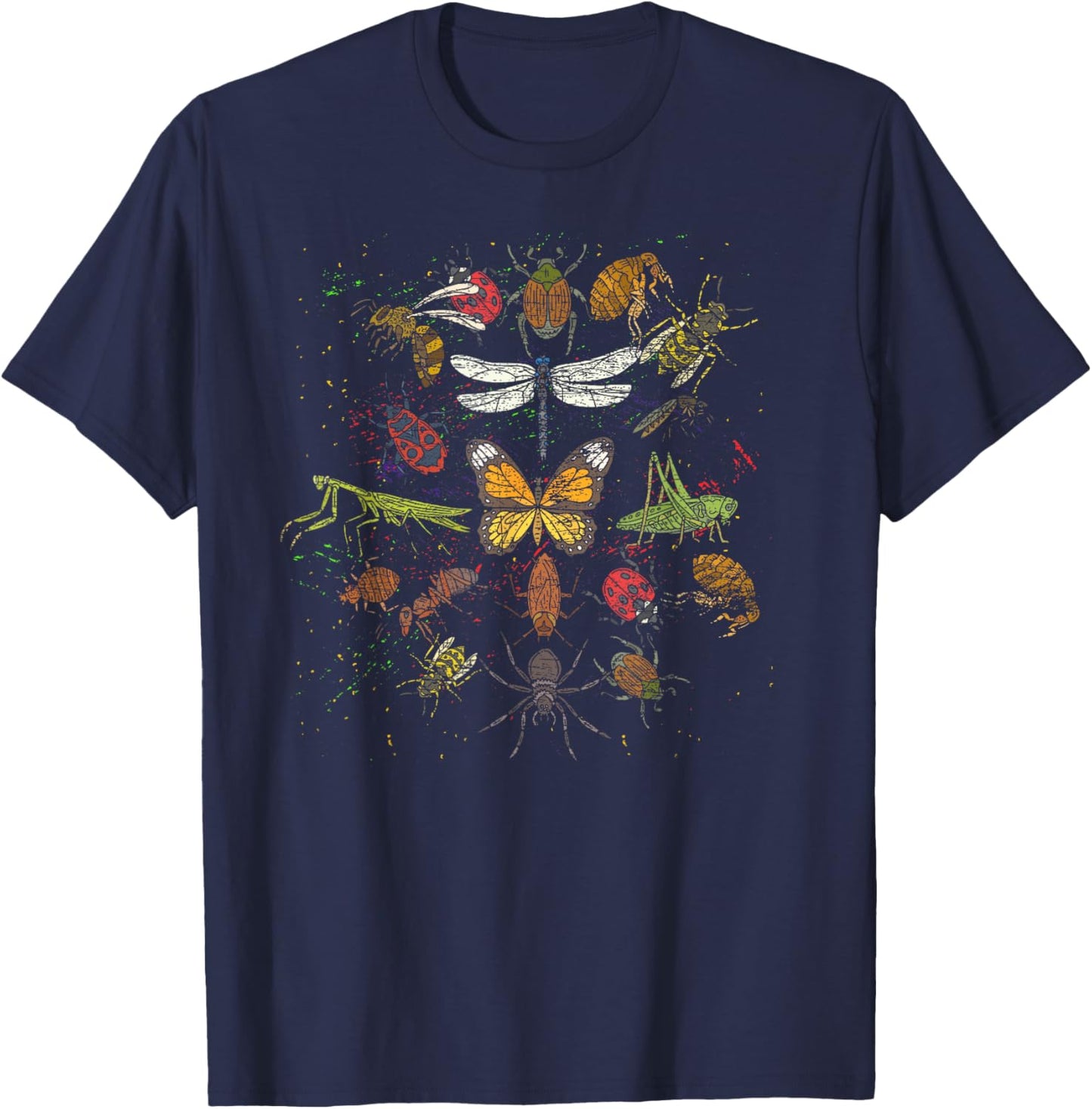Bug Collection Entomologist Biologist Beetle Insect Bug T-Shirt - T-Shirt | Navy