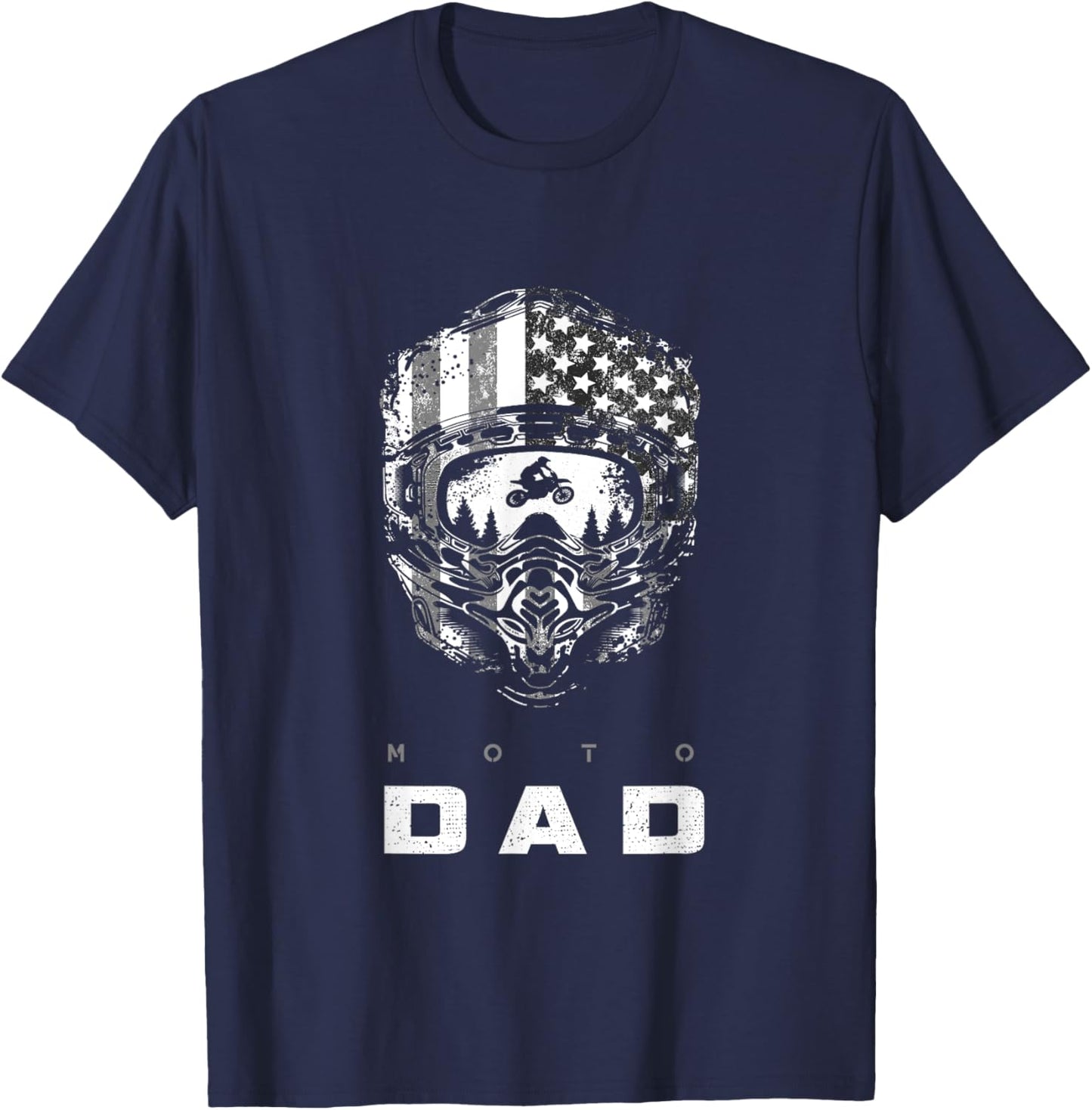 American Motocross Dad Dirt Bike Apparel - Motocross T-Shirt - T-Shirt | Navy