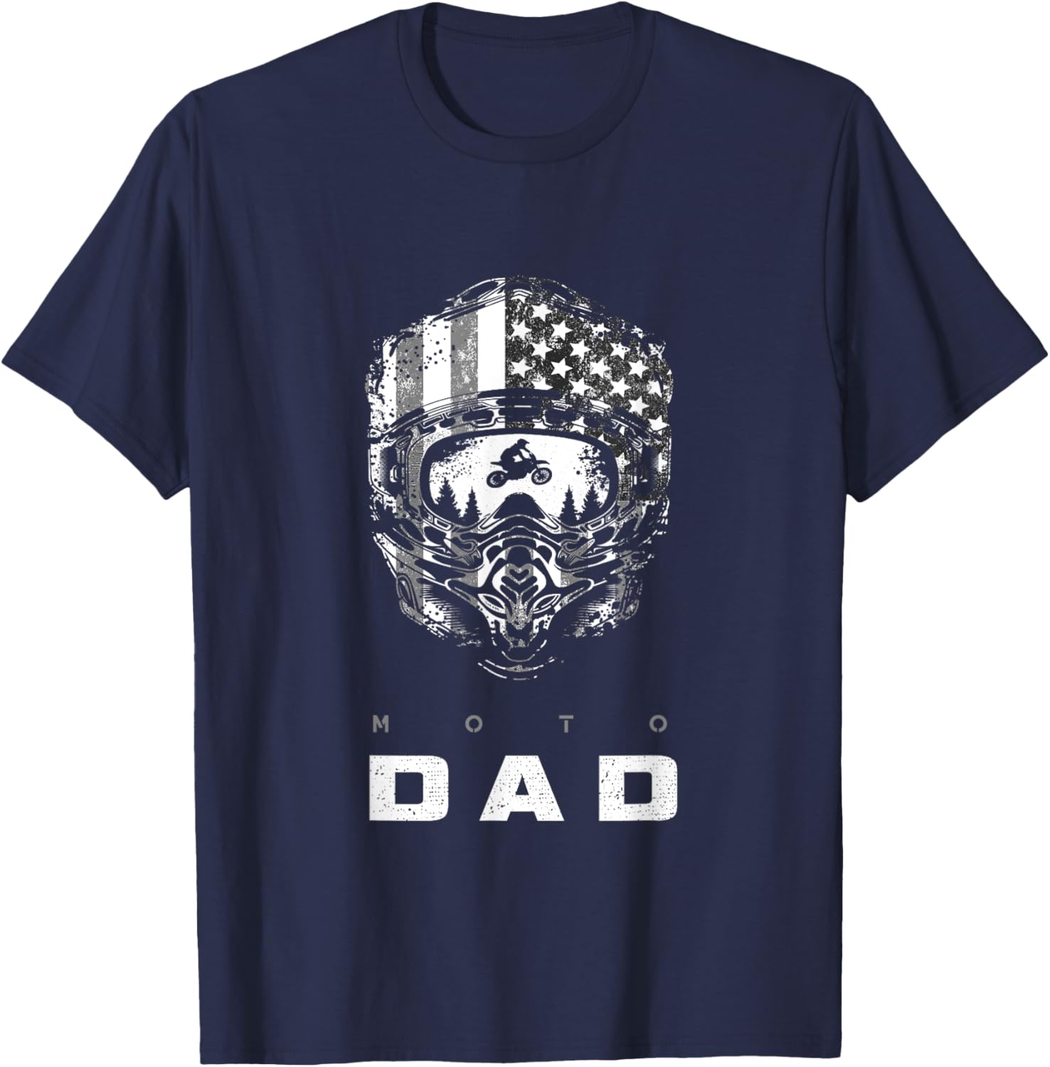American Motocross Dad Dirt Bike Apparel - Motocross T-Shirt - T-Shirt | Navy