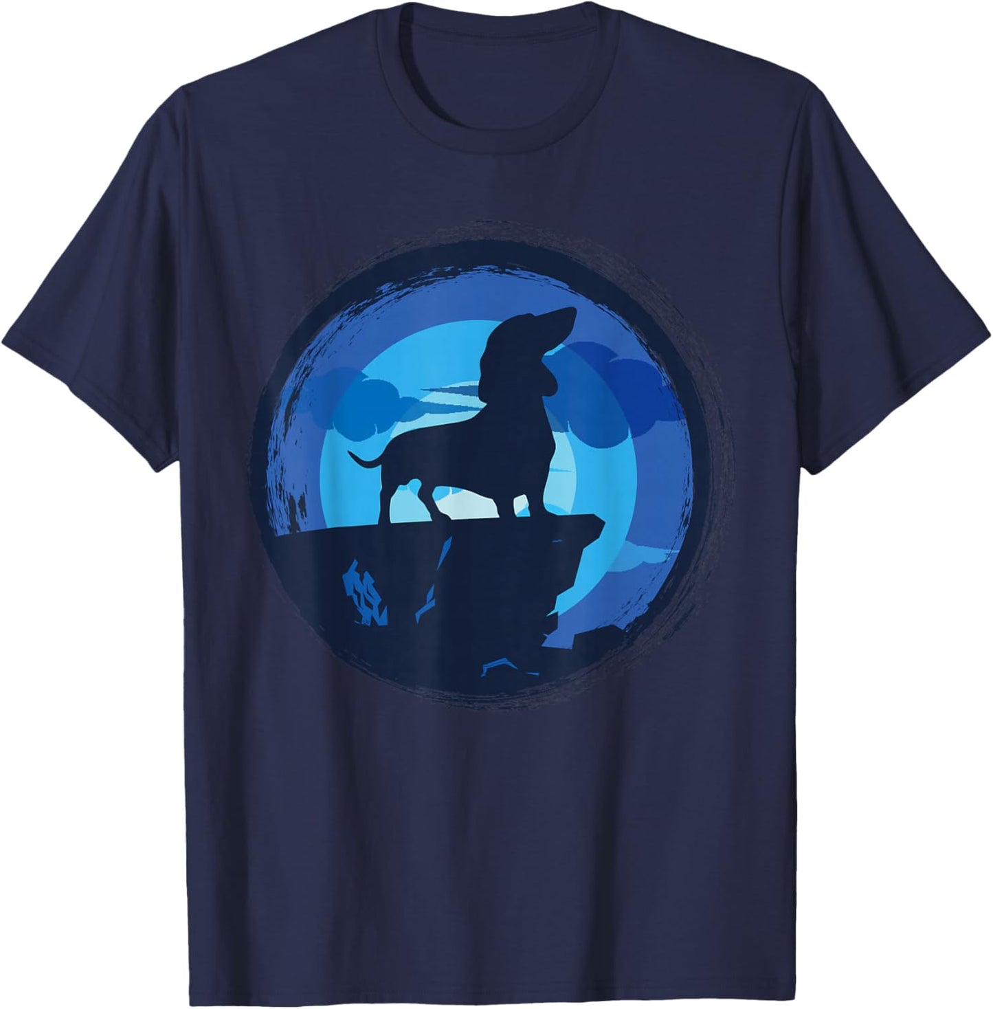 Dachshund Doxie Wiener Sausage Dog T-Shirt - T-Shirt | Navy