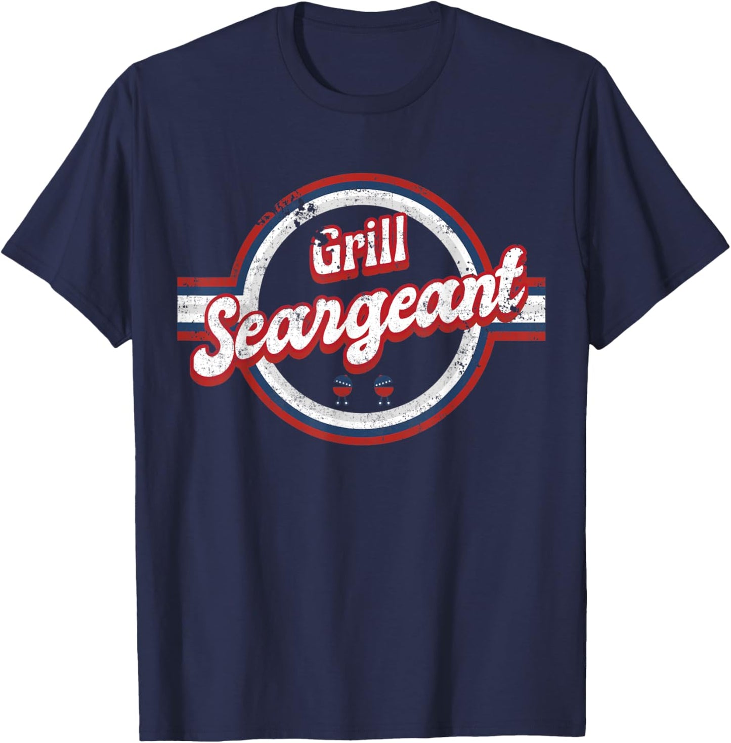 4th of July American Patriotic Grill Seargeant Memorial Day T-Shirt - T-Shirt | Navy