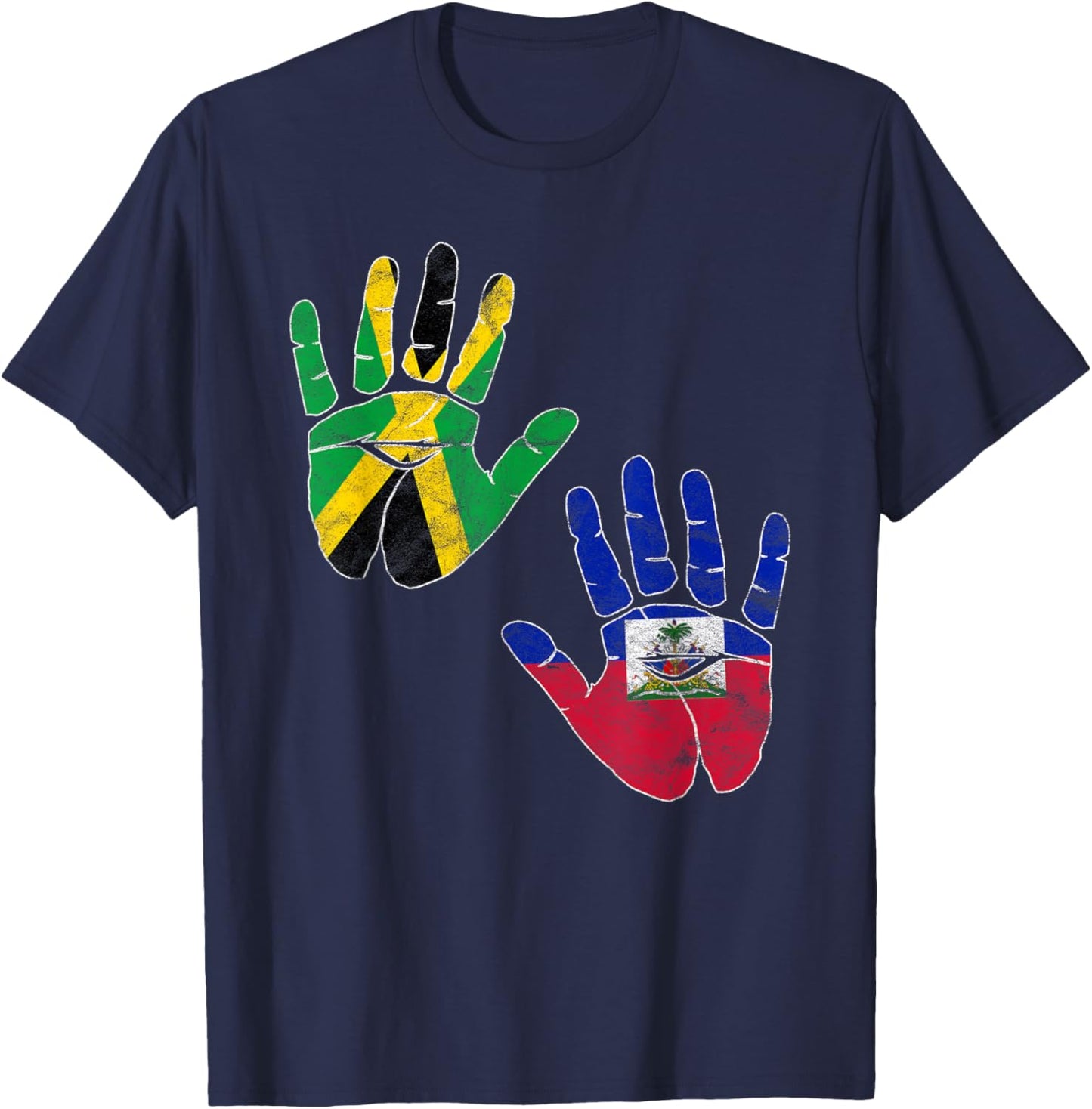 Haiti Haitian America Jamaica Caribbean Combo Mixed Kids T-Shirt - T-Shirt | Navy