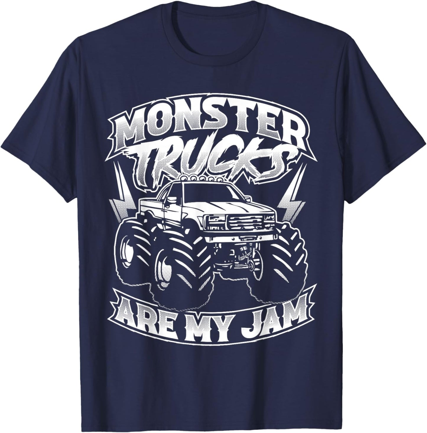Monster Truck Are My Jam For Monster Truck Lovers Men & Kids T-Shirt - T-Shirt | Navy