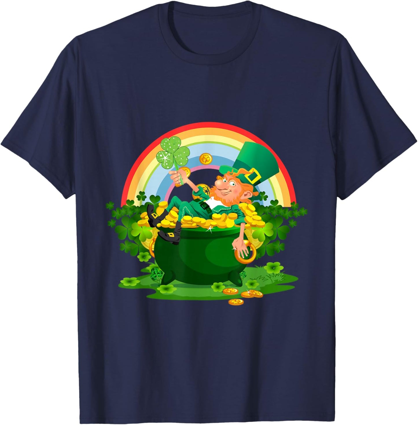 Funny Leprechaun Boys Girls Men Women St. Patty's Day Humor T-Shirt - T-Shirt | Navy