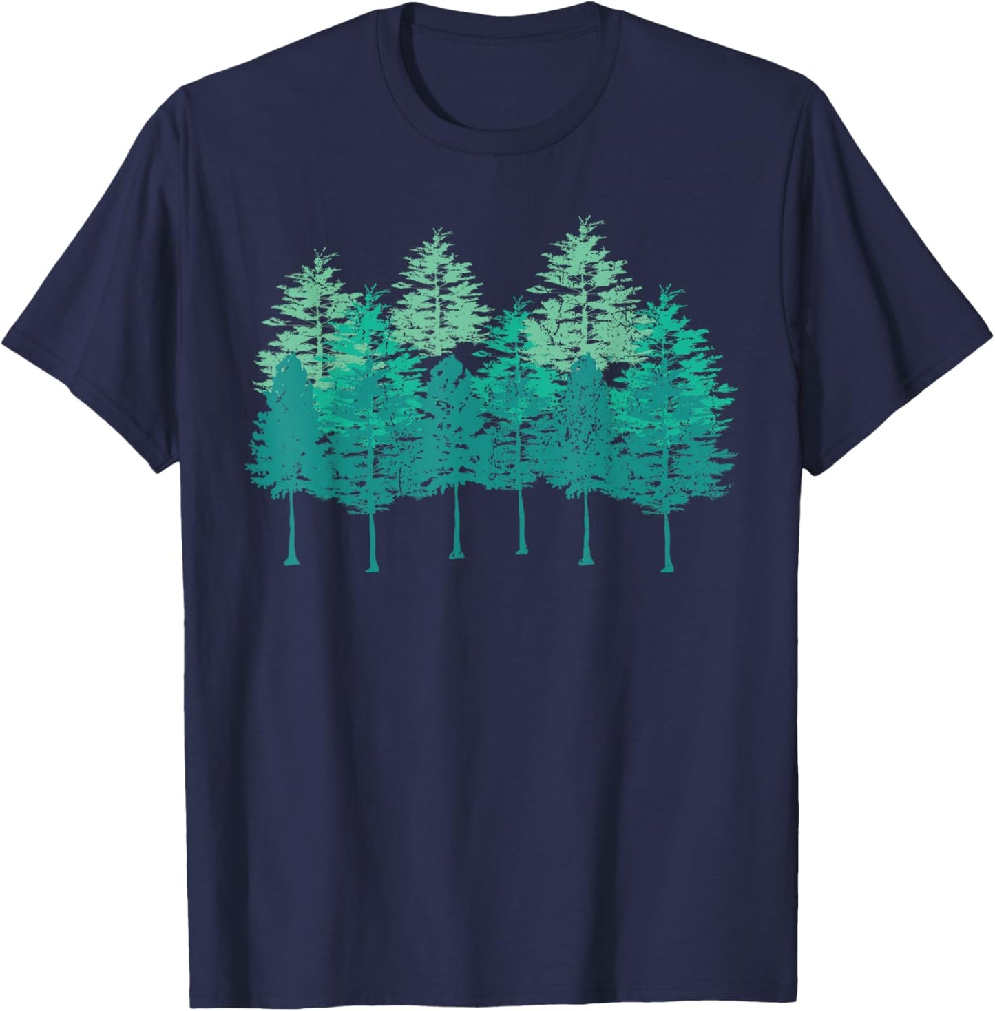 Outdoors Forest Trees Wildlife Nature Forest T-Shirt - T-Shirt | Navy