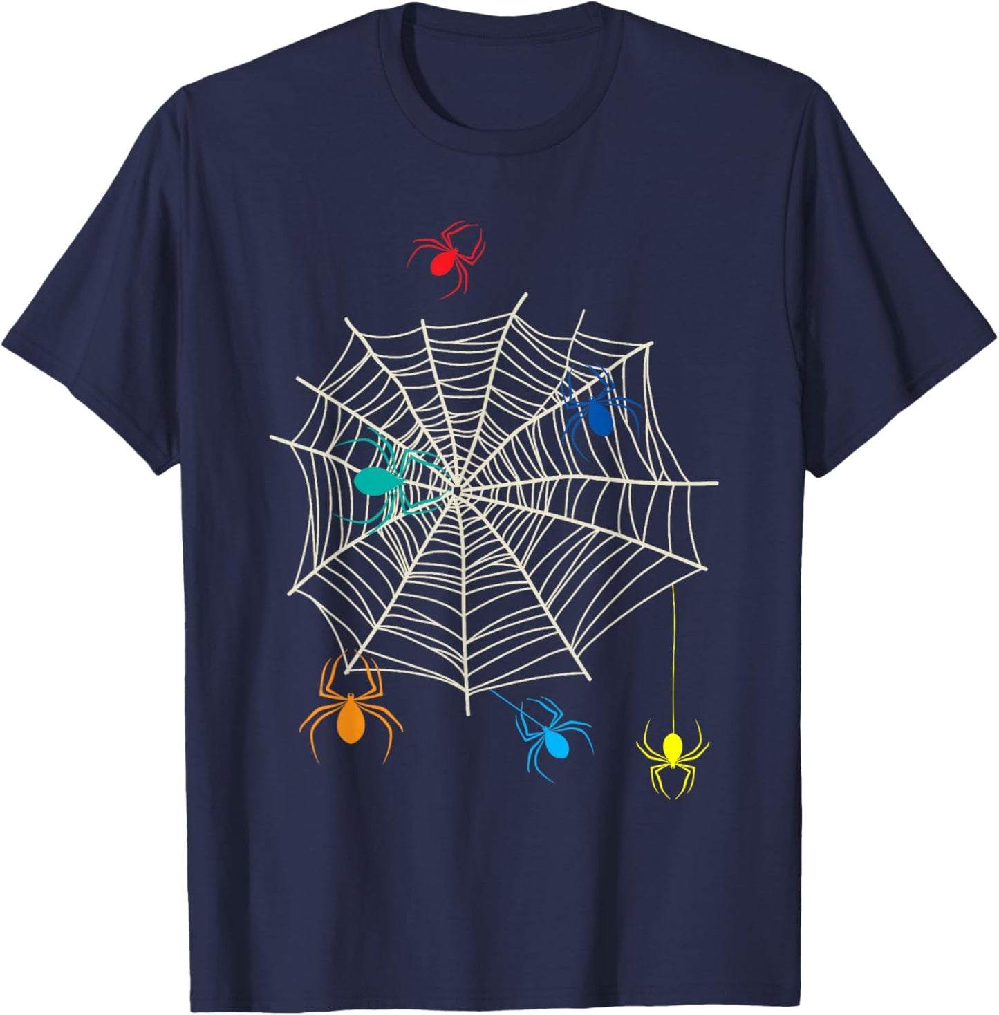 Spider Web Arachnophile Spider Lover Insect Cobweb T-Shirt - T-Shirt | Navy