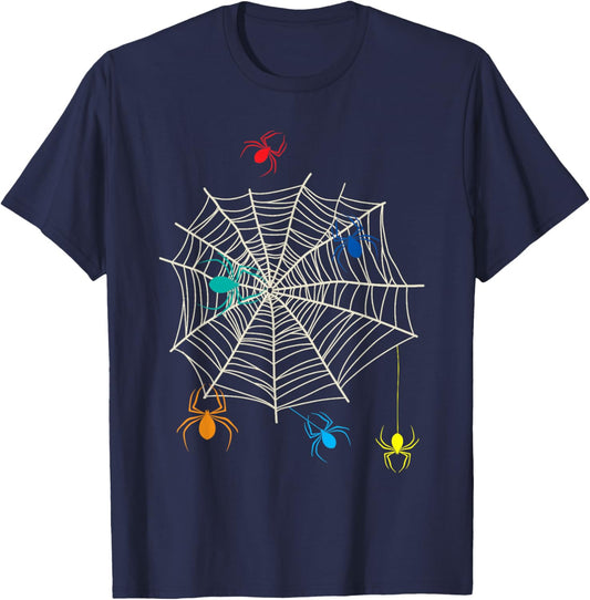 Spider Web Arachnophile Spider Lover Insect Cobweb T-Shirt - T-Shirt | Navy