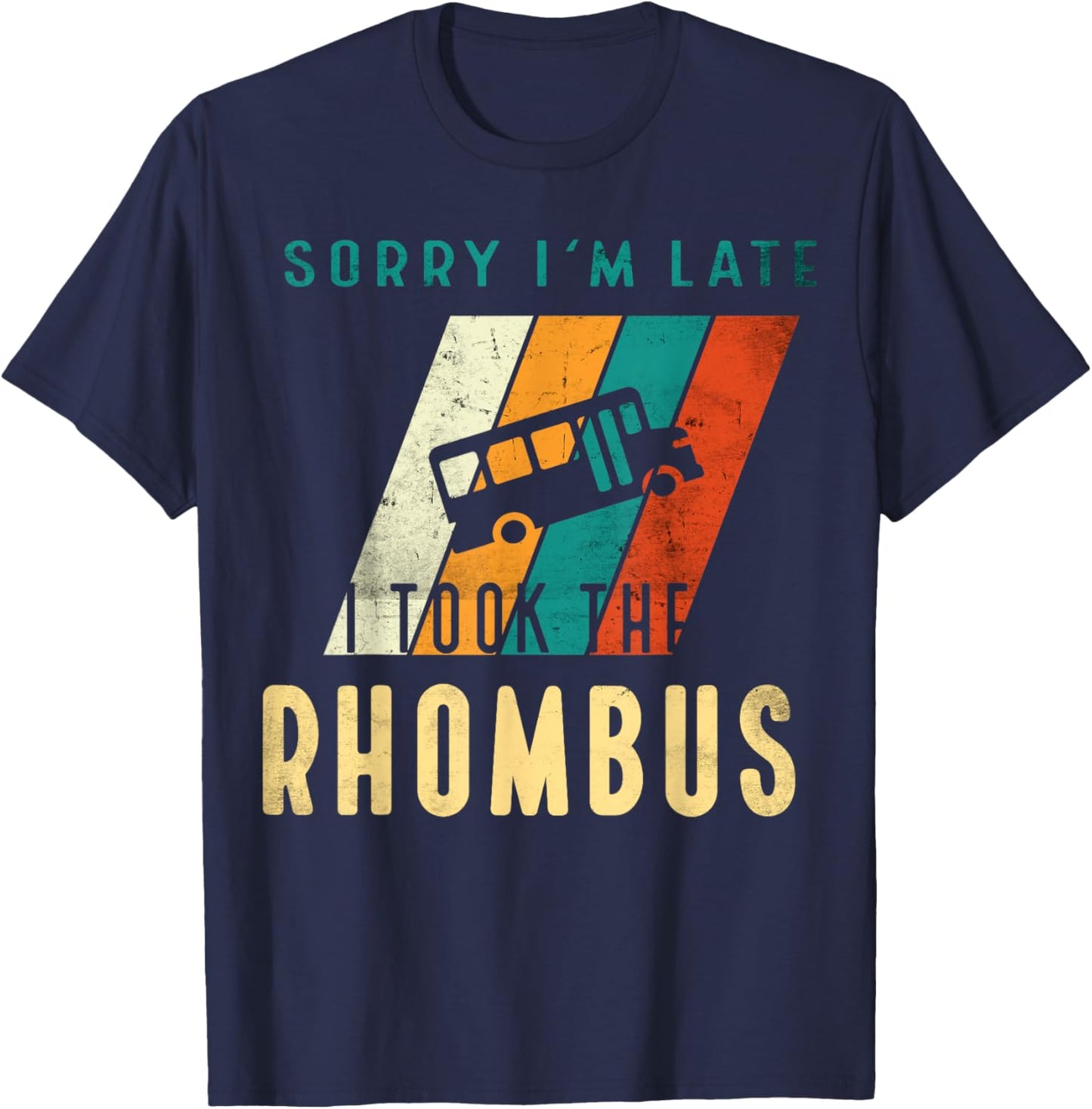 I Took The Rhombus , Funny Geometry Parallelogram T-Shirt - T-Shirt | Navy