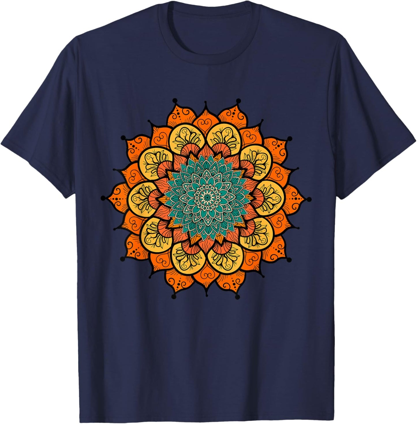 Kaleidoscope Color Patterns T-Shirt - T-Shirt | Navy
