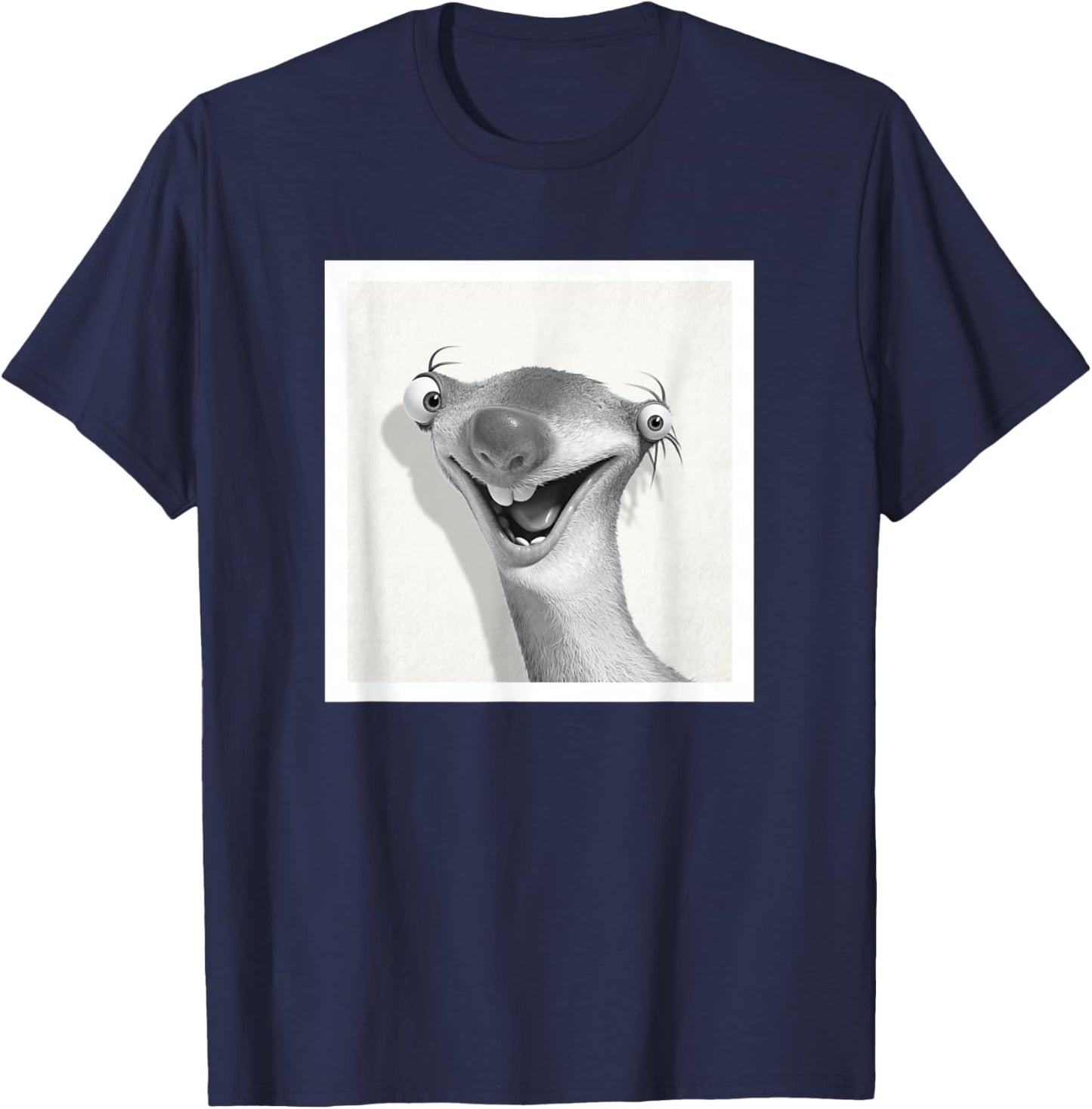 Ice Age Sid The Sloth Photo Booth Portrait T-Shirt - T-Shirt | Navy