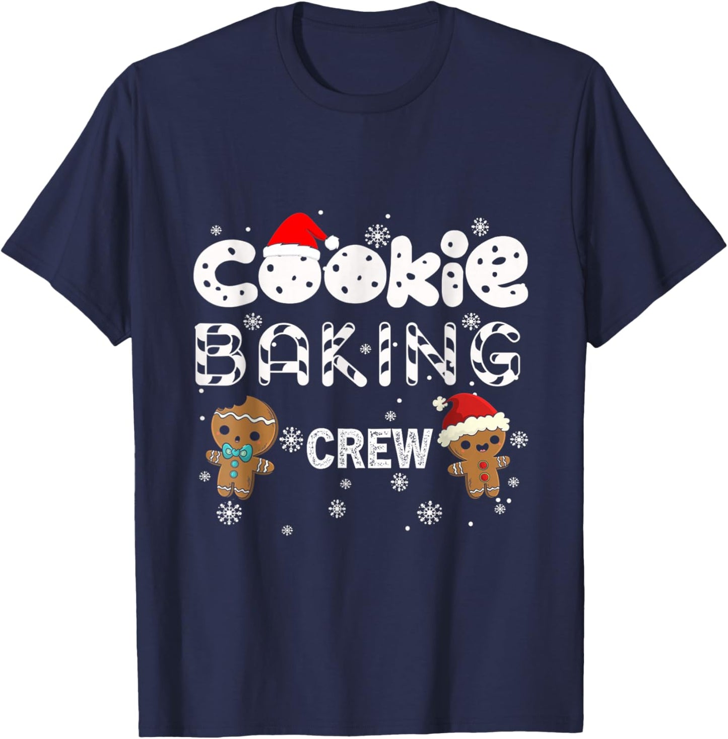 Cookie Baking Crew Gingerbread Christmas Costume Pajamas T-Shirt - T-Shirt | Navy