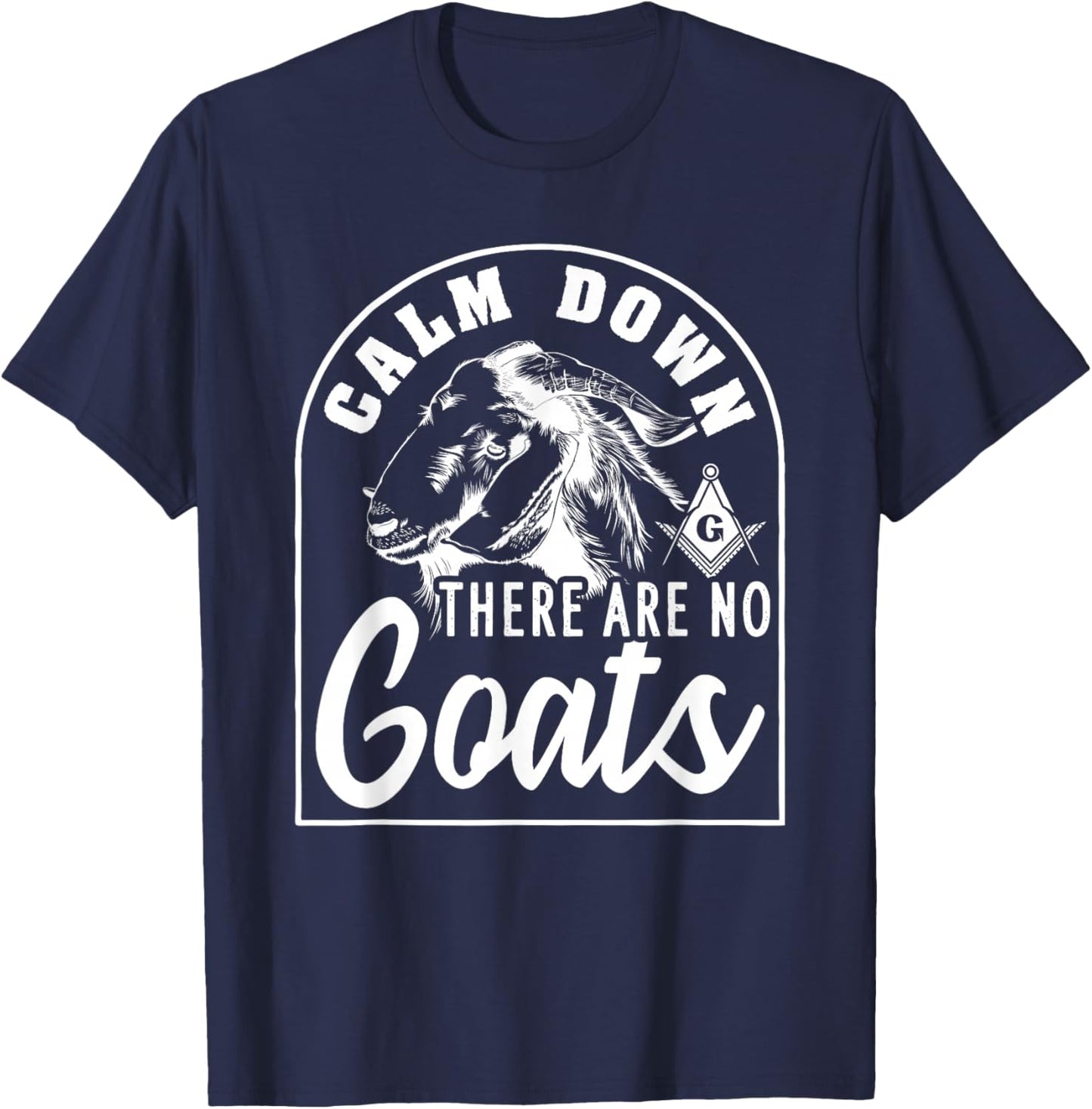 Freemasonry Goat Conspiracy Design T-Shirt - T-Shirt | Navy