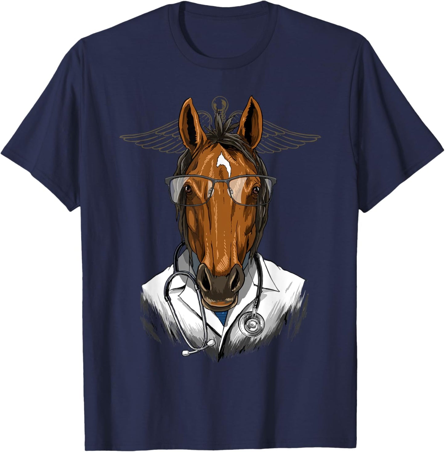 Horse Doctor Vet Veterinarian Animal Lover T-Shirt - T-Shirt | Navy
